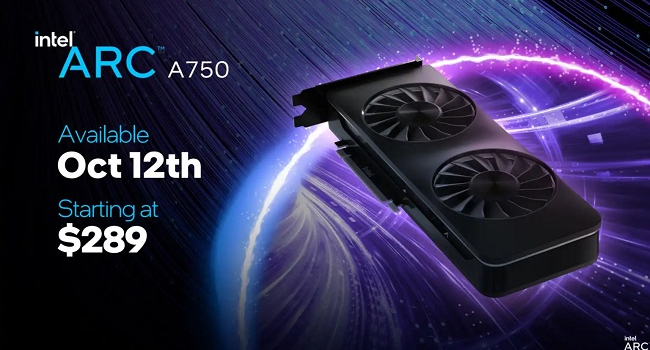 Новая видеокарта Intel Arc A750 за 289 долларов может «перезагрузить» рынок