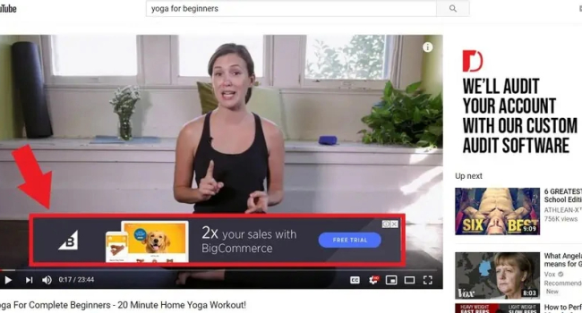 С 6 апреля YouTube перестанет показывать всплывающие рекламные баннеры во время просмотра видео