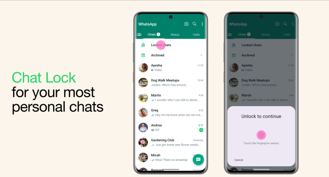 Chat Lock. WhatsApp-ում նոր գործառույթ է հայտնվել շատ անձնական չատերի համար