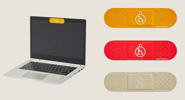 Hermes launches £125 leather 'stickers' that can be used to cover a laptop's camera (photo)