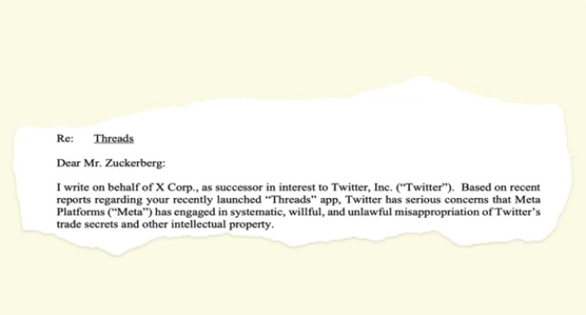 Twitter-ը Threads հավելվածի համար սպառնում է դատի տալ Meta-ին. Semafor