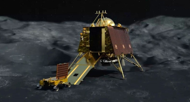Video footage shows how Indian rover descends to Moon’s surface