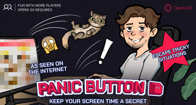 ‘Panic button’ appeares in Opera GX gaming browser: It stops playback, mutes sound and opens ‘safe’ window