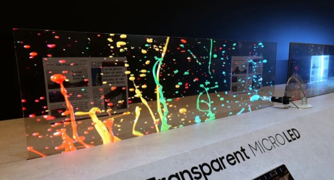 Samsung представила первый в мире прозрачный Micro-LED дисплей