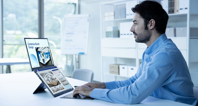 Zenbook Duo 2024: Новый ноутбук ASUS с двумя полноценными экранами