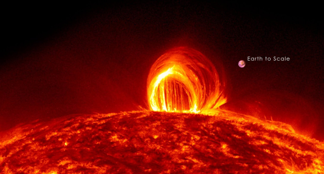 A powerful X-class solar flare occurrs on the Sun