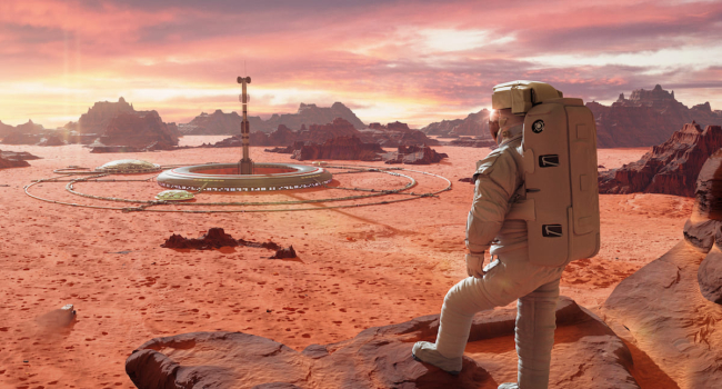 What materials could be used to protect Martian colonists from space radiation?
