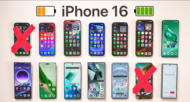 Որքա՞ն երկար են աշխատում iPhone 16-ի, 16 Pro-ի և 16 Pro Max-ի մարտկոցները՝ այլ ֆլագմանների համեմատ