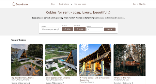 Discover Bookinno: The Ultimate Vacation Rental Platform for Unique Cabin Stays