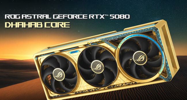 ASUS prepares golden GeForce RTX 5080 ROG Astral Dhahab for the Middle East