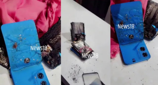 Смартфон Motorola взорвался во время зарядки