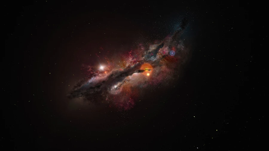 Physicists see for the first time how a quark creates a wave in the matter of the early Universe