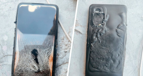 Redmi Note 10 Pro smartphone caught fire and melted while charging while its owner was asleep (photo)