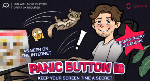 ‘Panic button’ appeares in Opera GX gaming browser: It stops playback, mutes sound and opens ‘safe’ window