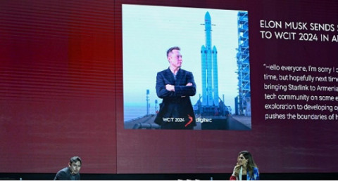 Рад возможности привезти Starlink в Армению - послание Илона Маска на WCIT 2024