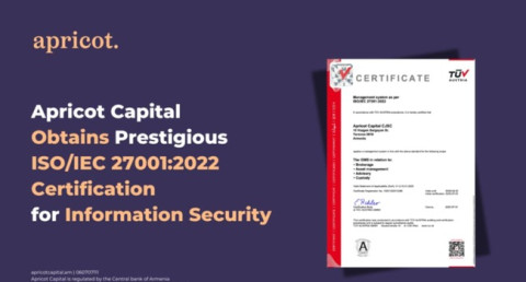 Apricot Capital Obtains Prestigious ISO/IEC 27001:2022 Certification for Information Security