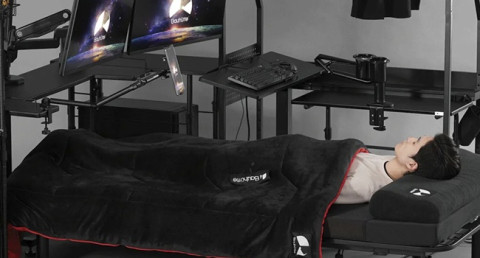 Transformer bed for gamers Electric Gaming Bed 2: Now you can play, eat, and sleep without getting up
