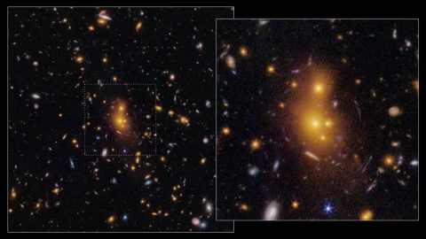 James Webb discovered an unusually dense galaxy cluster in the early Universe