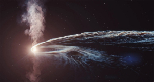 Черная дыра извергает поглощенную ранее звезду: Такое наблюдают впервые