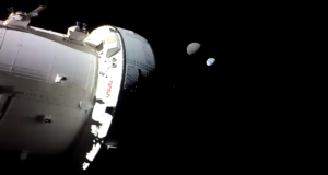 Orion spacecraft films Earth and the Moon from deep space as part of Artemis 1 mission