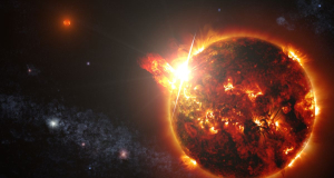Superflare from distant star is one of the most massive ever seen: Is it dangerous to the Solar System?