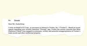 Semafor: Twitter угрожает подать в суд на компанию Meta из-за приложения Threads