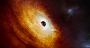 Обнаружен ярчайший квазар, черная дыра в центре которого каждый день «съедает» материю, равную массе одного Солнца