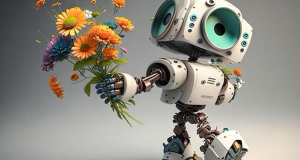 Robots distributed flowers to women and girls on March 8 (video)