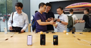 iPhone sales in China rose for first time in months