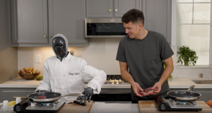 The NEO Beta robot competed with a celebrity chef and cooked a steak