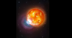 Posthumous portrait of a star: A white dwarf as evidence of an ancient catastrophe