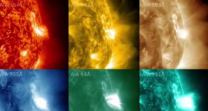 Powerful solar plasma eruption: Possible consequences for Earth