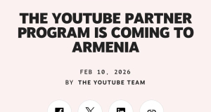 Long-awaited news: YouTube monetization to launch in Armenia